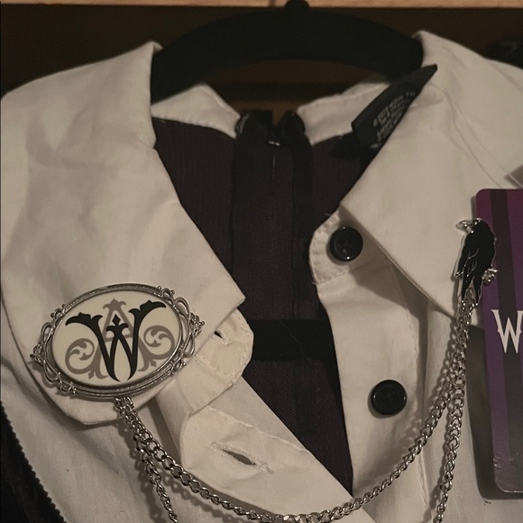 Wednesday Adam’s Black and White gothic hot topic Women's Dress - Picture 5 of 8